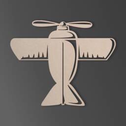 Unfinished Wooden Airplane Wall Art Laser Cut Mdf Plane Decor - thumbnail 2