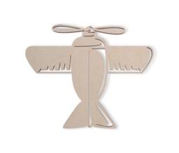 Unfinished Wooden Airplane Wall Art Laser Cut Mdf Plane Decor - thumbnail 1