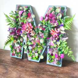 Faux Succulent Wall Letter Plant Decor Sign - Up To 12 - thumbnail 2
