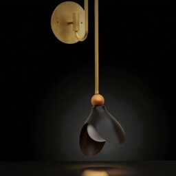 Lily Wall Sconce Italian Full Brass Sputnik Ceiling Lamp Light Fixture Swivel Lighting Black - thumbnail 2