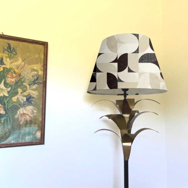 Retro Cotton Coolie Lampshade, Empire Sepia Retro Empire, Ceiling Light Shade - image 1
