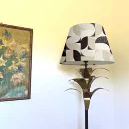Retro Cotton Coolie Lampshade, Empire Sepia Retro Empire, Ceiling Light Shade - thumbnail 1