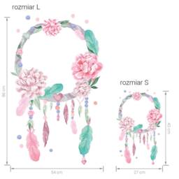 Wall Decor Dream Catcher Pink, Kids Room Wall Art, Stickers For Kids, Modern Wallpaper, Nursery Sticker - thumbnail 2