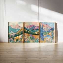 Set Of 3 Colorado Posters, Travel Prints, Rocky Mountain Wall Art Set, Scenery Landscape Gift - thumbnail 2