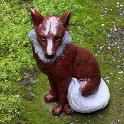 Large Unique Fox Statue Garden Realistic Sculpture Outdoor Wildlife Figurine Rustic Cement Unique Animal Lover Gift Backyard Decor - thumbnail 4