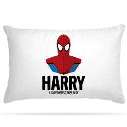 Customised Superhero Themed Pillow Case With 19 Character Option Personalised Gifts For Girls & Boys Sleepover Party Or Home Accessories - thumbnail 1