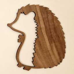Wooden Hedgehog Baby Nursery Decor, Forest Woodland Animals, Woodsy Wall Art, Neutral Play Room, Scandinavian - thumbnail 2