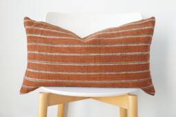 Brown Tribal Hemp Hand Woven Natural Dye Color Pillow Cover - thumbnail 1