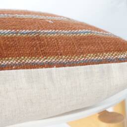 Brown Tribal Hemp Hand Woven Natural Dye Color Pillow Cover - thumbnail 3