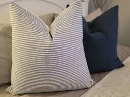 Upholstery Weight.textured Hand.denim.aqua.slate.grey.pillow Covers.slipcovers.toss Pillows.throw Pillows.decor Accents - thumbnail 1