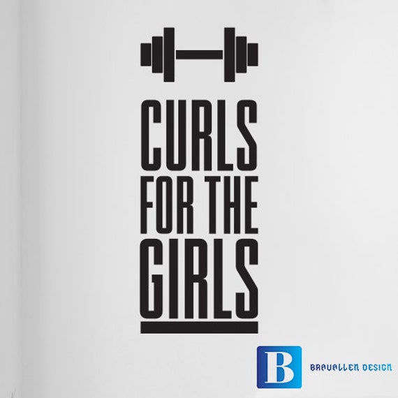 Curls For The Girls Gym Wall Art Decal Sticker - image 1