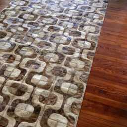Brindle Cowhide Patchwork Rug Ipanema Caramel Brown Tones - thumbnail 3