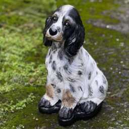 Garden Spaniel Statue Concrete Dog Figurine Stone Pet Decoration Outdoor Garden Sculpture Cement Memorial Cocker Ornament Gift - thumbnail 3