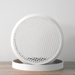 "Carolina Planter With Drainage & Saucer in White, Lattice 3D-Printed Plant Pot, Small To Large Sizes 4"" 5"" 6"" 7"" 8" - thumbnail 4