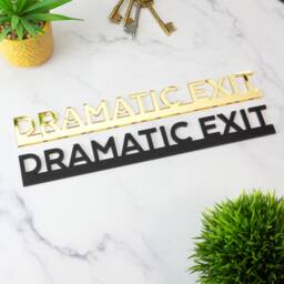Dramatic Exit Door Topper Wall Shelf Sign - Custom Text & Sizes Available - thumbnail 3