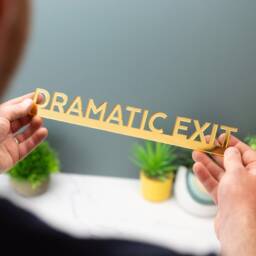 Dramatic Exit Door Topper Wall Shelf Sign - Custom Text & Sizes Available - thumbnail 4