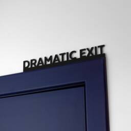 Dramatic Exit Door Topper Wall Shelf Sign - Custom Text & Sizes Available - thumbnail 2