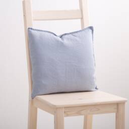 Linen Pillow Cover - Square Pillow Cover Softened Case Zipper Stylish Organic - thumbnail 2