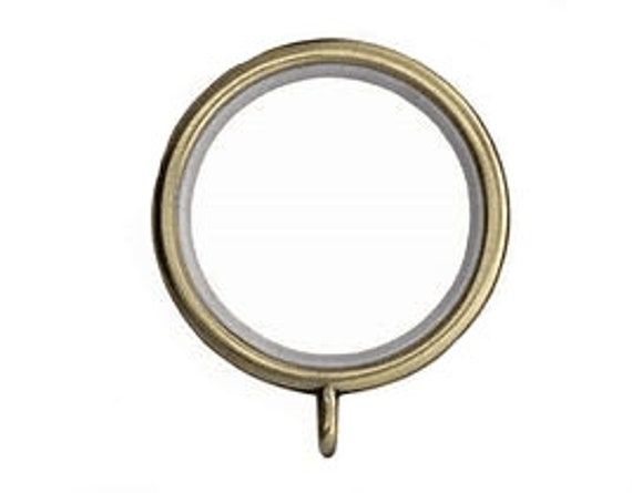 25mm - 28mm Antique Brass Glider Metal Curtain Rings 38mm Inner 50mm Outer