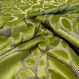 "Designers Guild Floral Pillow Cover Turquoise Blue Linen & Cut Velvet - 18""x18" - thumbnail 2