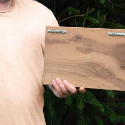 Real Wood Mountain Wall Art American Walnut, Maple & Cherry - 8x12 - thumbnail 3