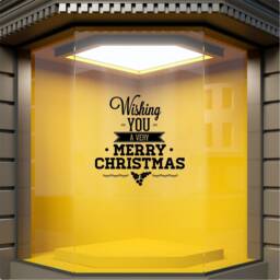 Merry Christmas Sticker For Window Xmas Shop Display Home Decoration Decal - thumbnail 2