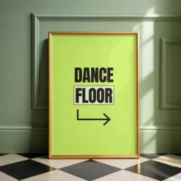 Dance Floor Quote Print Colorful Typography Wall Art - thumbnail 1