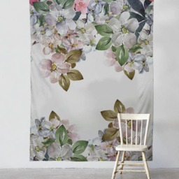 Floral Composition - Wall Tapestry Tapestry Hangings Wanderlust Bohemian Home Decor Dorm T#56 - thumbnail 2