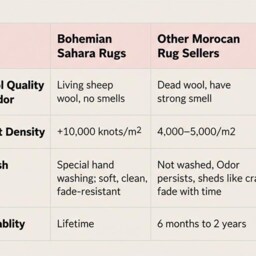 White Beige Abstract Moroccan Rug, Shag Area Carpet, Boho Berber Wool, Hand Tufted Living Room Decor - thumbnail 4