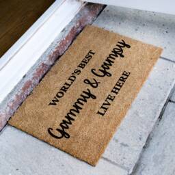 World's Best Gammy & Gampy Live Here Doormat - Personalized Rug Grandparents Gift Custom Family Mat And - thumbnail 2