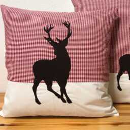 1x Country Style Cushion Cover Pillow Christmas Pillow, White/Red - thumbnail 3