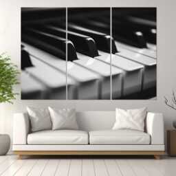 Piano Canvas Print, Abstract Painting, Pianist Gift, Musician Wall Art, Music Framed & Ready To Hang - thumbnail 3
