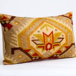 Ethnic Ikat Lumbar Pillow Cover, Southwestern Design - thumbnail 2