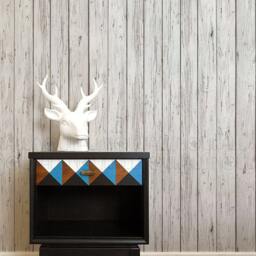 Grey Wood Texture Wallpaper Peel & Stick Home Decor Wall Decals Sticker Reusable Fabric - thumbnail 3