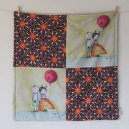 Child Blanket, Baby Child, Play Mat, Crib Plaid, Deco Room, Watercolor Illustration - thumbnail 2