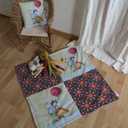 Child Blanket, Baby Child, Play Mat, Crib Plaid, Deco Room, Watercolor Illustration - thumbnail 4