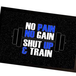 Gym Door Mat - Motivational Quote -No Pain No Gain - Door Mat , Home Gym Accessories - thumbnail 2