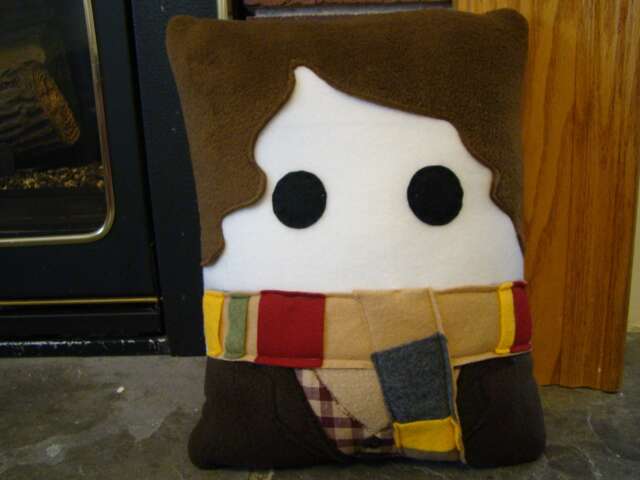 4Th Doctor Pillow, Tom Baker Plush, Cushion