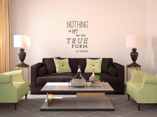 C.s. Lewis Quote, Nothing Yet True Form - Wall Decal Custom Vinyl Art Stickers - image 1