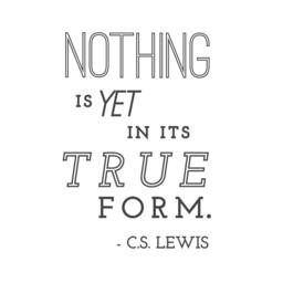 C.s. Lewis Quote, Nothing Yet True Form - Wall Decal Custom Vinyl Art Stickers - thumbnail 2