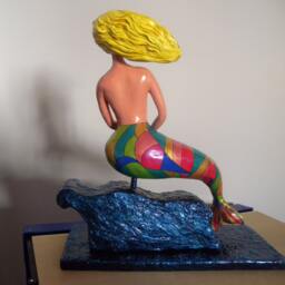 The Mermaid's Song_Ooak_Sculpture_Polymer Clay_Papier Mache - thumbnail 4