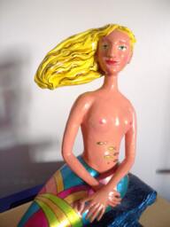 The Mermaid's Song_Ooak_Sculpture_Polymer Clay_Papier Mache - thumbnail 1