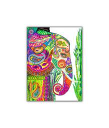 Abstract Colorful Elephant Canvas Art Print, Framed Painting Spirit Animal Art, Jungle Artwork, Fariba Farsad - thumbnail 1