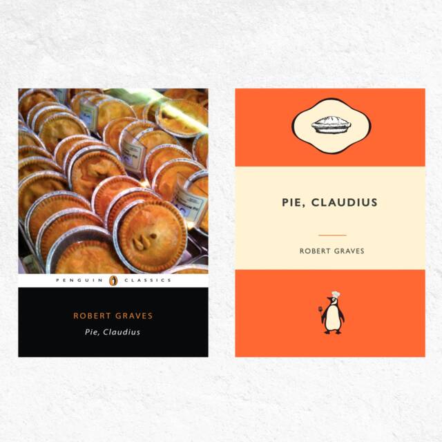 Pie, Claudius Mock Book Cover Poster Funny Literary Print - image 1