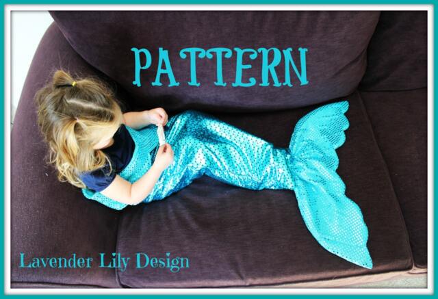 PDF - Tutorial Pattern -Mermaid Tail Blanket Fleece Sewing Pattern 3 Different Sizes Sequins & Scales - image 1
