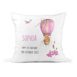 Personalised 1st Birthday Cushion, Custom Gift, Baby Boy First Present, Boys Nursery Decor, Nephew - thumbnail 2