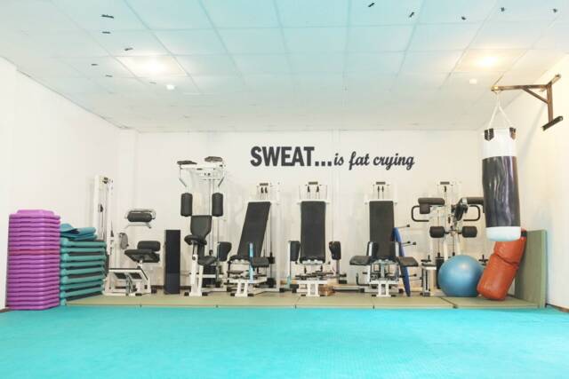Sweat Is Fat Crying- Interior Vinyl Wall Decal - Home Gym- Fitness Decal - image 1