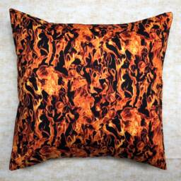 Great Design, You Can See Dragons Dancing in The Flames Cushion Cover Fits An 18 - thumbnail 2