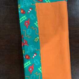Flannel Baby Blanket Double Layered, Handmade Cotton, Various Prints - thumbnail 4