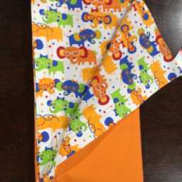 Flannel Baby Blanket Double Layered, Handmade Cotton, Various Prints - thumbnail 4